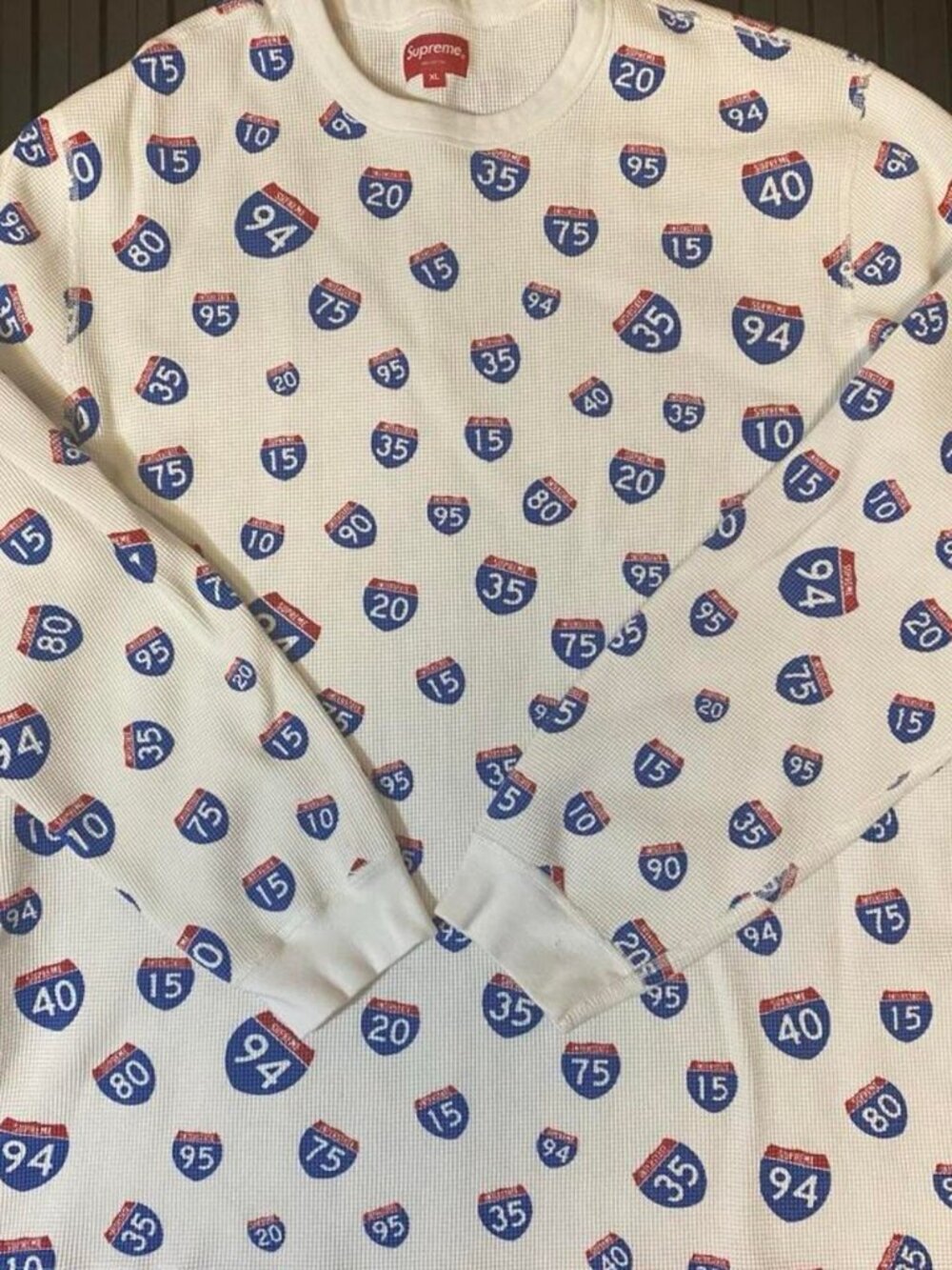 FW20 - Supreme Interstate Waffle Thermal White